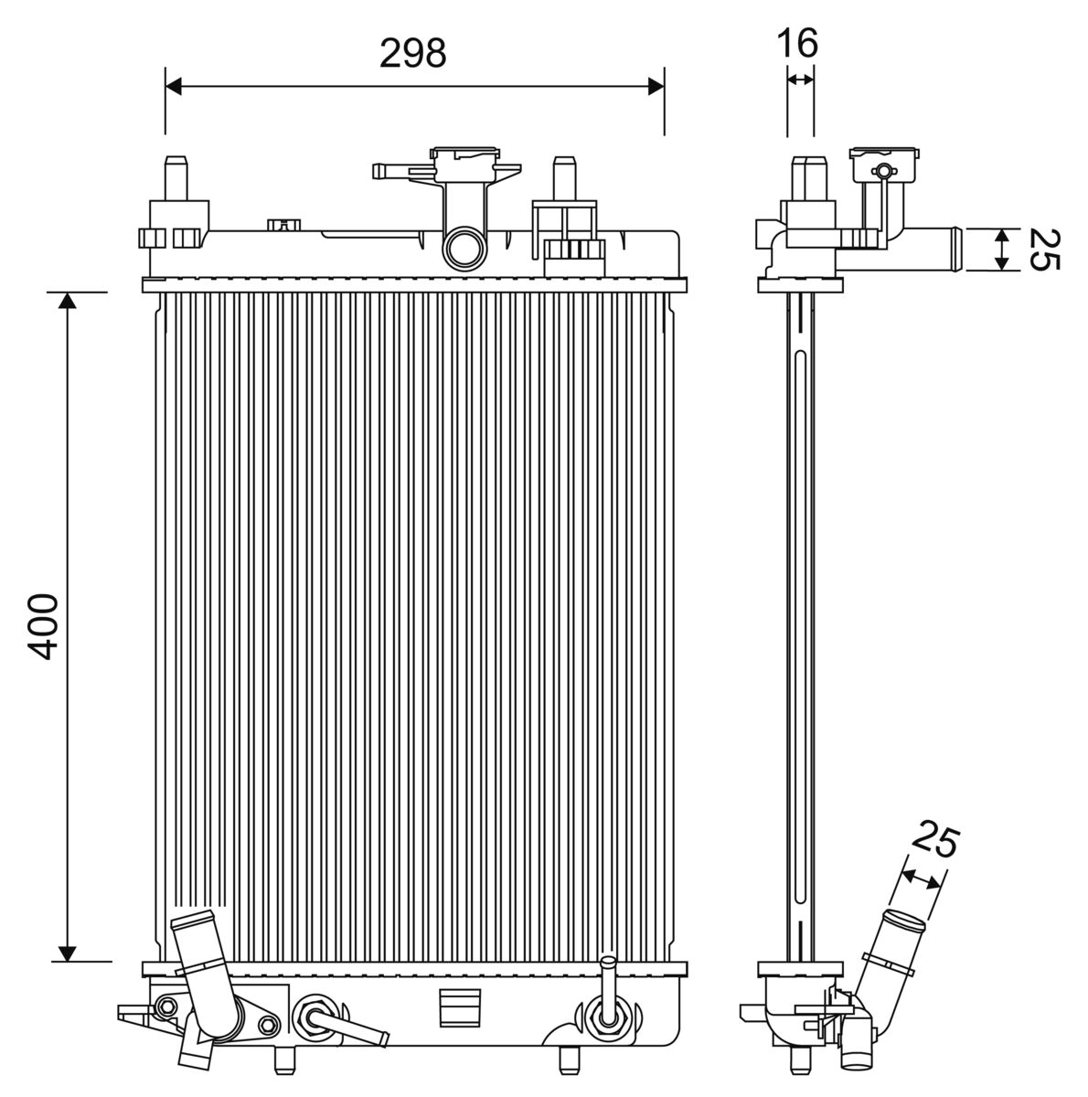 Radiator, engine cooling (701256)