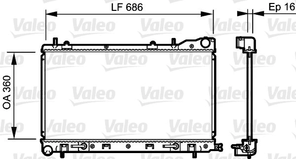 Radiator, engine cooling (735210)
