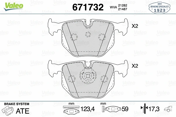 Brake Pad Set, disc brake (671732)