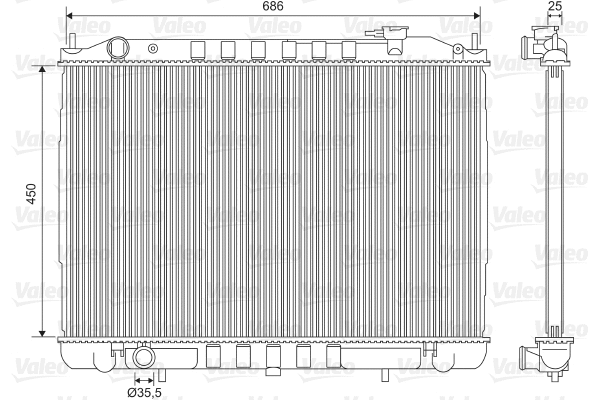 Radiator, engine cooling (701611)