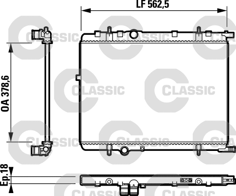 Radiator, engine cooling (232890)