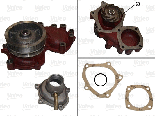 Water Pump, engine cooling (506560)