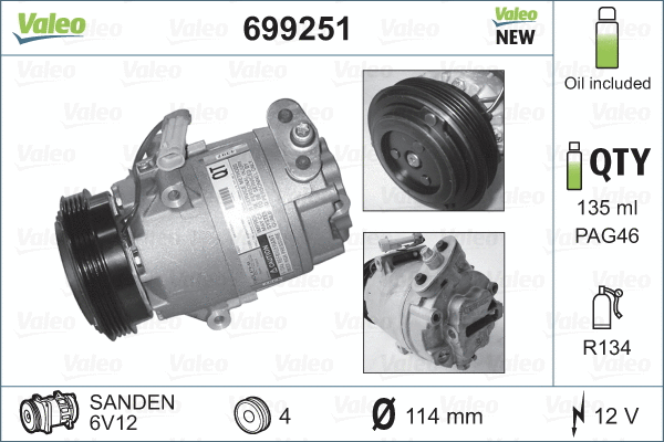 Compressor, air conditioning (699251)