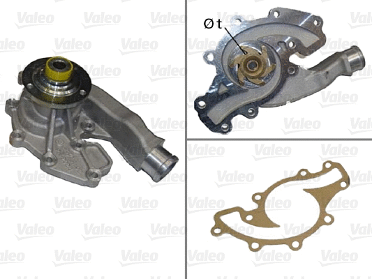 Water Pump, engine cooling (506829)