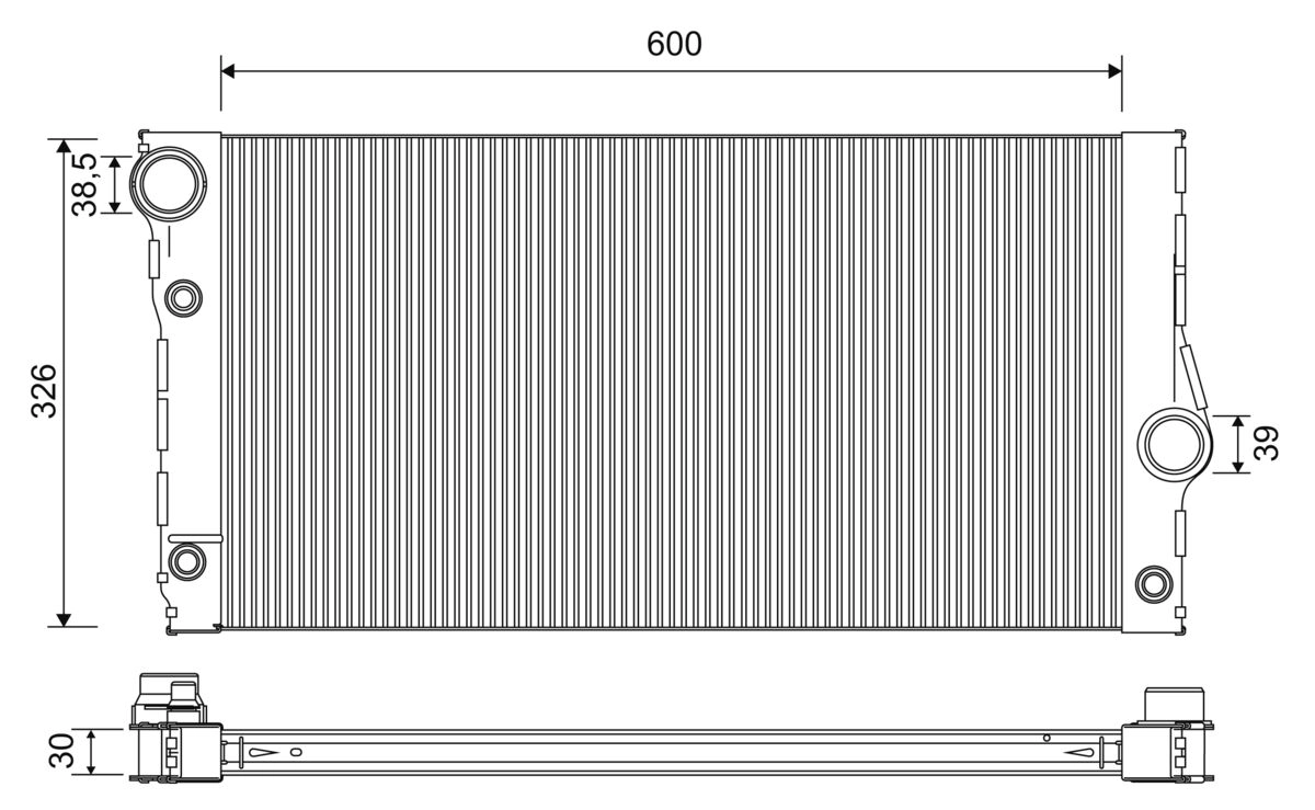 Radiator, engine cooling (701271)