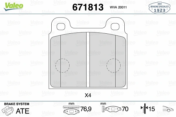 Brake Pad Set, disc brake (671813)