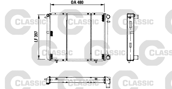 Radiator, engine cooling (230180)