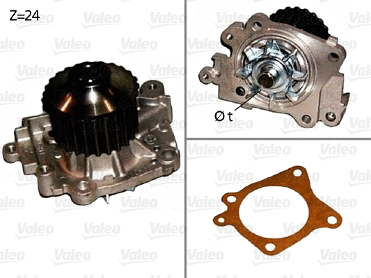 Water Pump, engine cooling (506835)