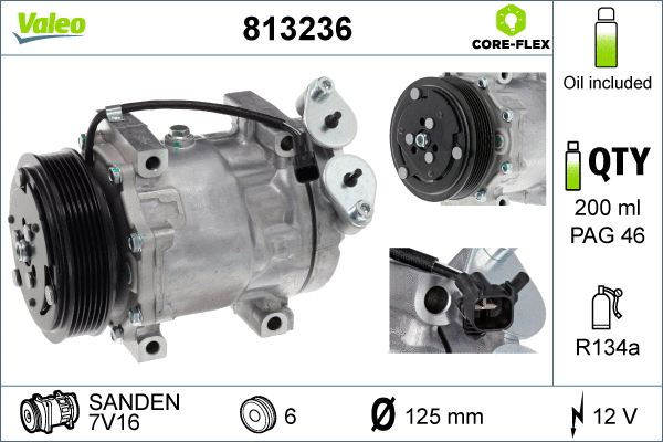 Compressor, air conditioning (813236)