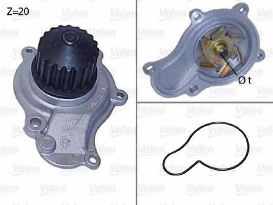 Water Pump, engine cooling (506605)