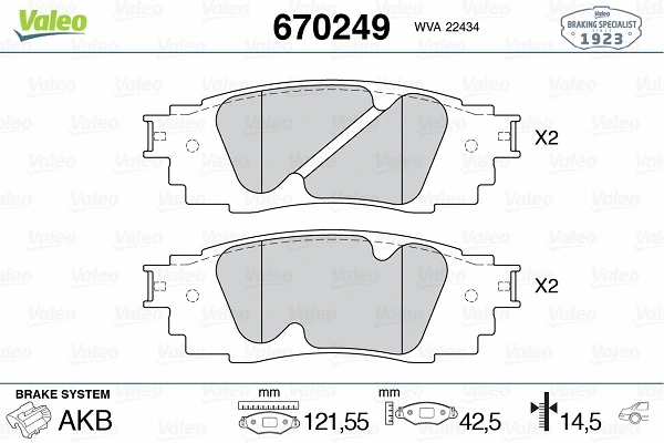 Brake Pad Set, disc brake (670249)