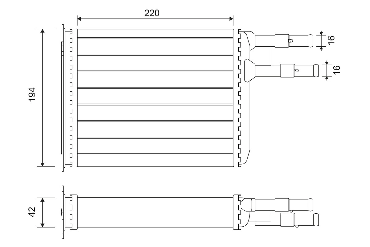 Heat Exchanger, interior heating (812141)