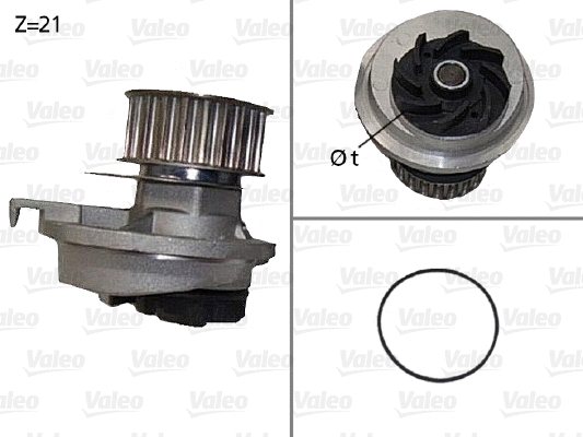 Water Pump, engine cooling (506087)