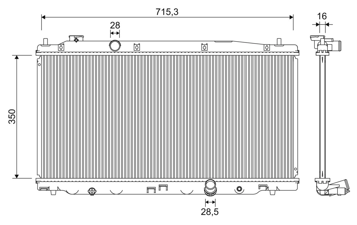 Radiator, engine cooling (701352)