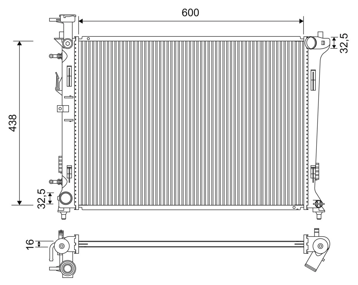 Radiator, engine cooling (701197)