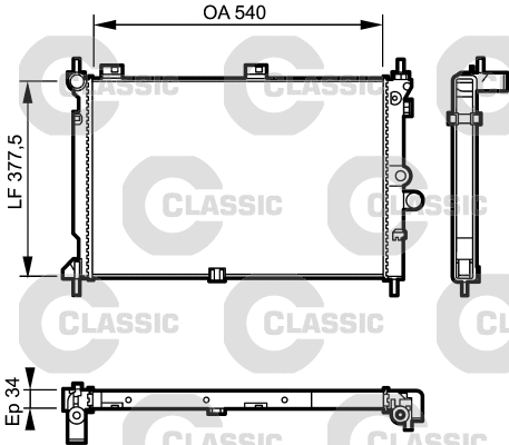 Radiator, engine cooling (231022)