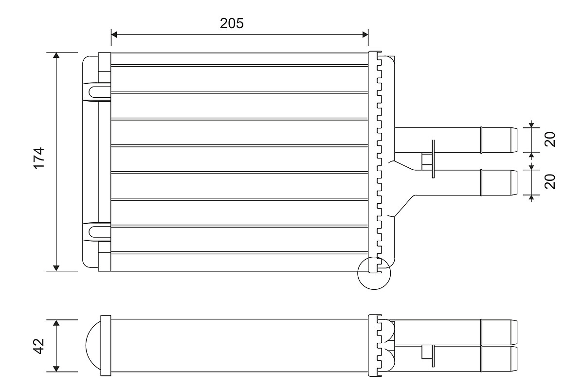 Heat Exchanger, interior heating (812117)