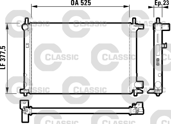 Radiator, engine cooling (232003)