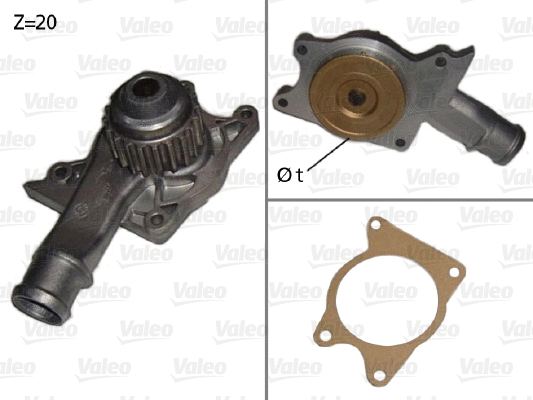 Water Pump, engine cooling (506008)