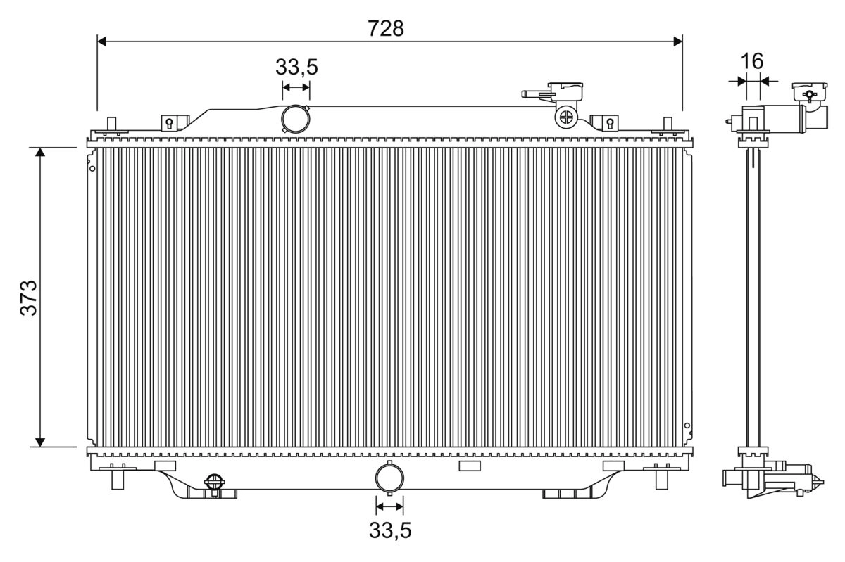 Radiator, engine cooling (701329)