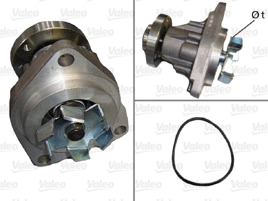 Water Pump, engine cooling (506527)