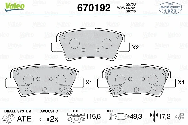 Brake Pad Set, disc brake (670192)