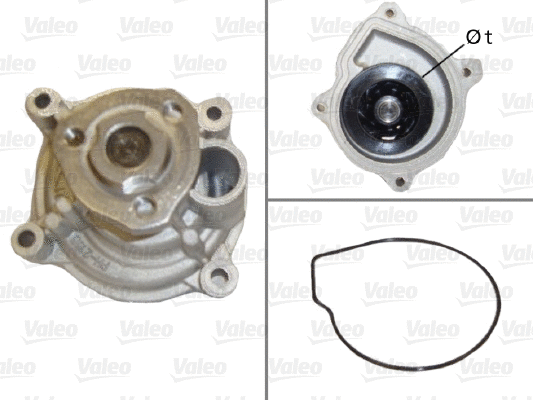 Water Pump, engine cooling (506867)