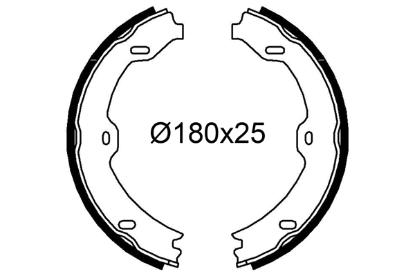 Brake Shoe Set, parking brake (564245)