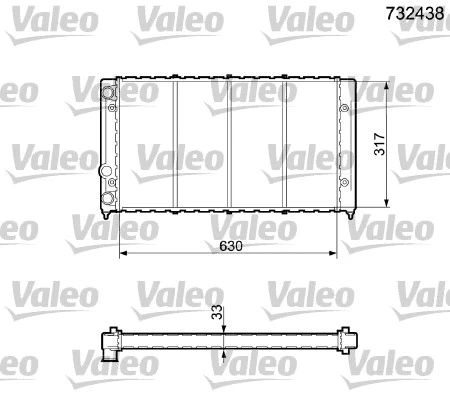 Radiator, engine cooling (732438)