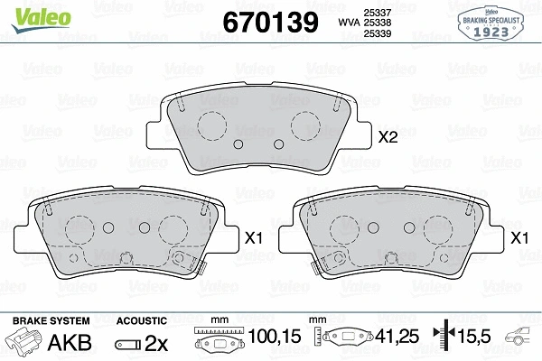 Brake Pad Set, disc brake (670139)
