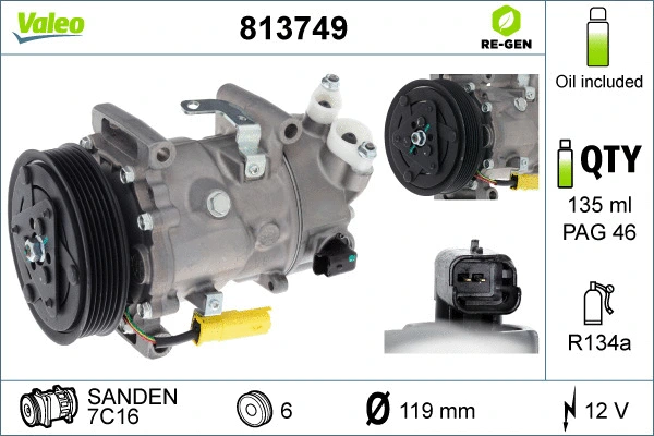 Compressor, air conditioning (813749)
