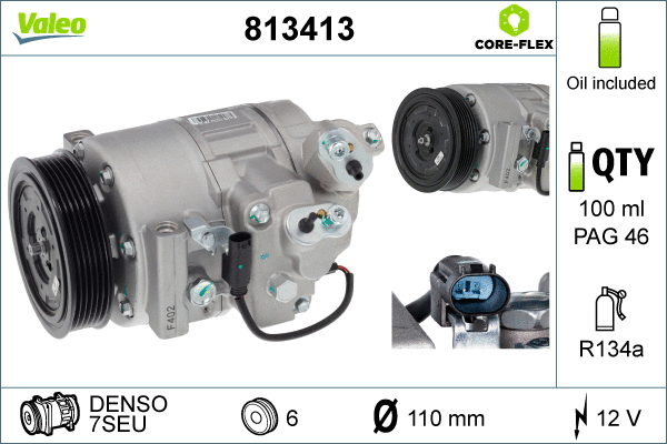Compressor, air conditioning (813413)