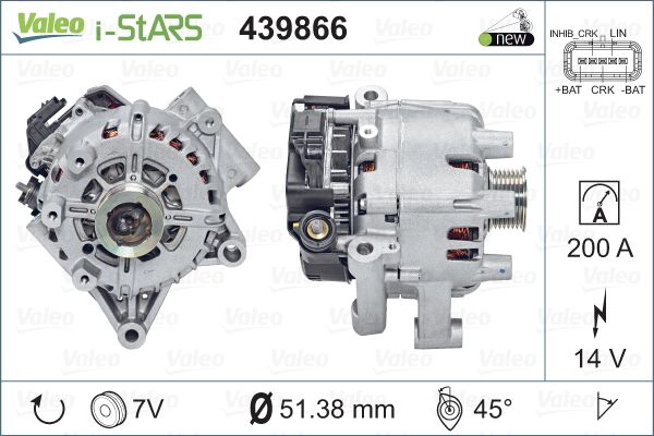 Alternator, starter