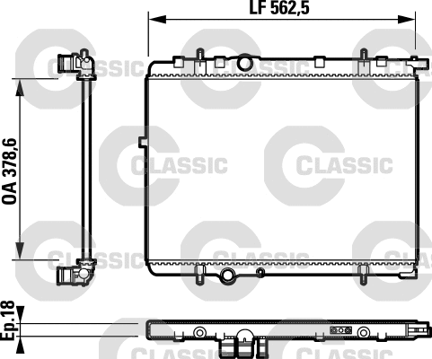 Radiator, engine cooling (232891)