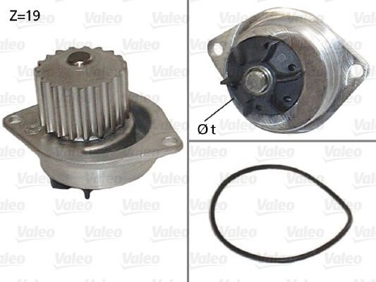 Water Pump, engine cooling (506595)