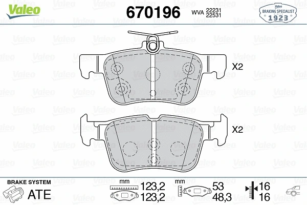 Brake Pad Set, disc brake (670196)