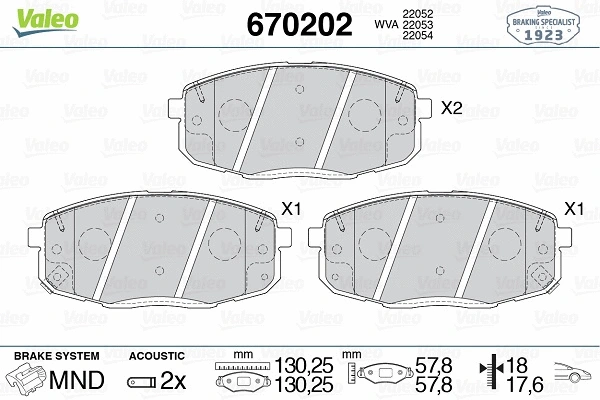 Brake Pad Set, disc brake (670202)