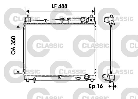 Radiator, engine cooling (234840)