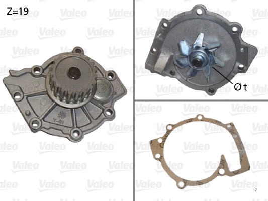 Water Pump, engine cooling (506854)