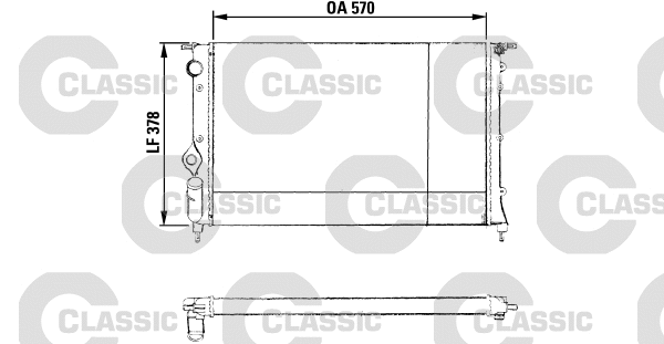 Radiator, engine cooling (230551)