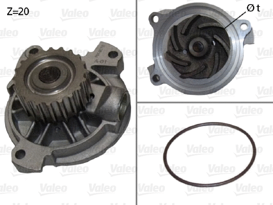 Water Pump, engine cooling (506920)