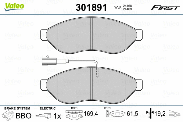 Brake Pad Set, disc brake