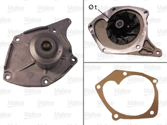 Water Pump, engine cooling (506863)