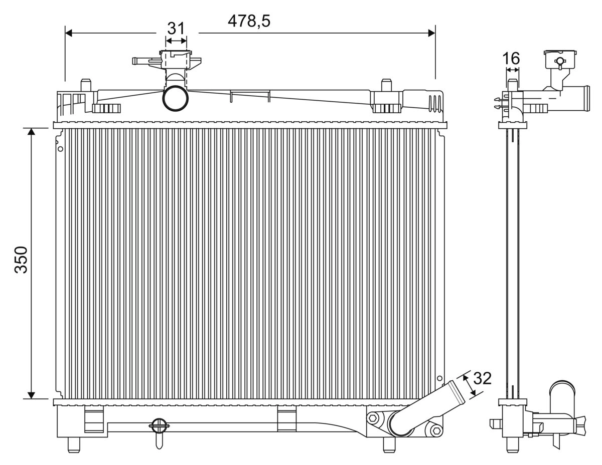 Radiator, engine cooling (701216)