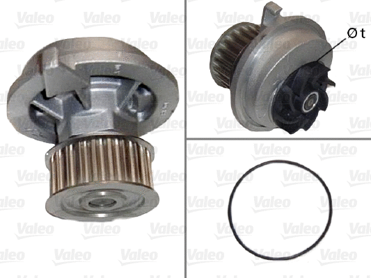 Water Pump, engine cooling (506182)