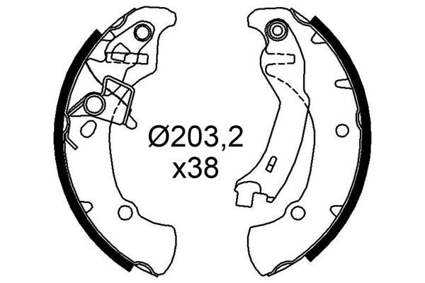 Brake Shoe Set (564301)