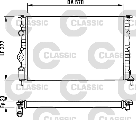 Radiator, engine cooling (231379)