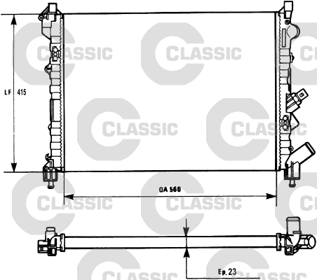 Radiator, engine cooling (231128)