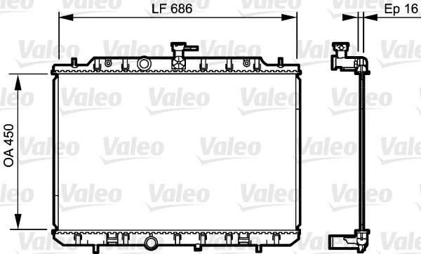 Radiator, engine cooling (735205)