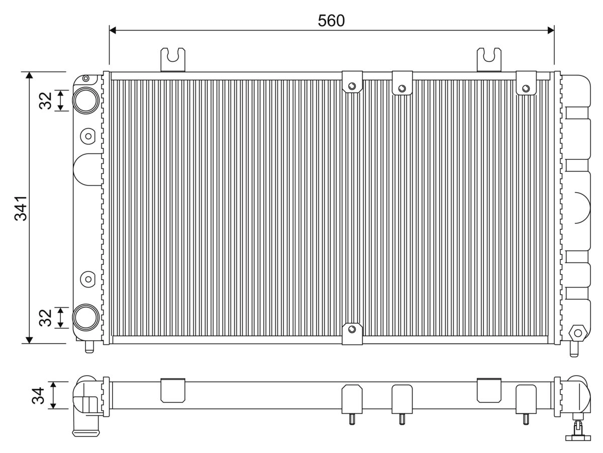 Radiator, engine cooling (701334)